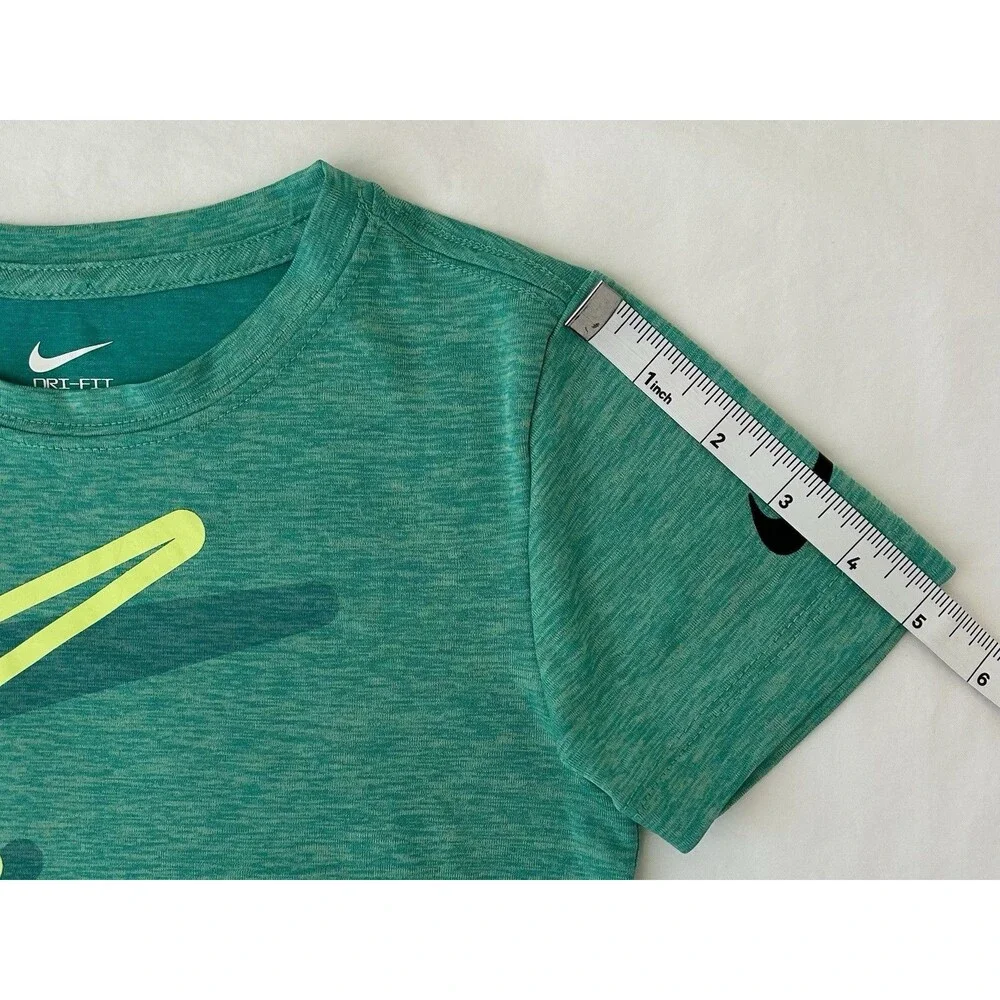 Nike Dri-FIT T-Shirt Boys Size 4 Toddler Green Logo Short Sleeve NWOT